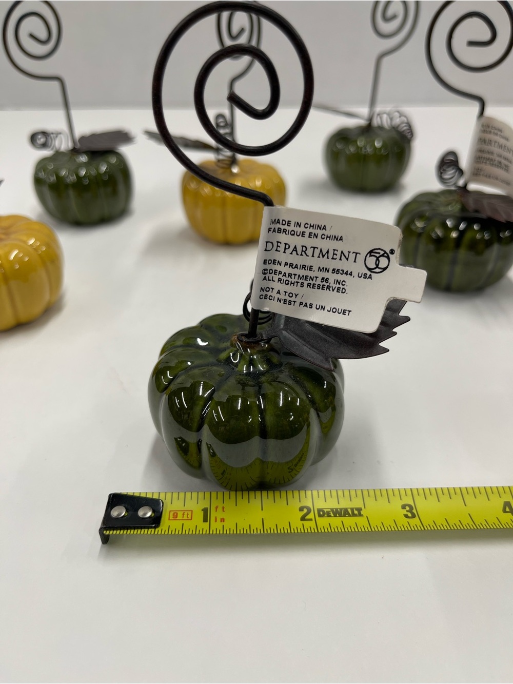 Department 56 place card holders (7) pumpkins - Picture 5 of 8